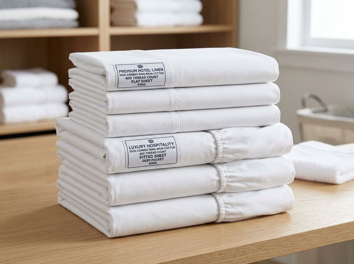 Hotel Flat & Fitted Bed Sheets (200TC–500TC)